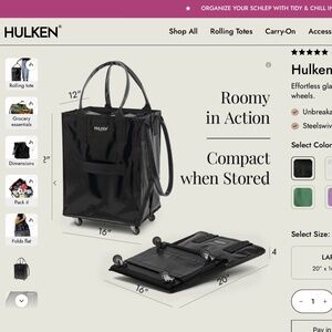 HULKEN BLACK ROLLER BAG, SIZE MEDIUM